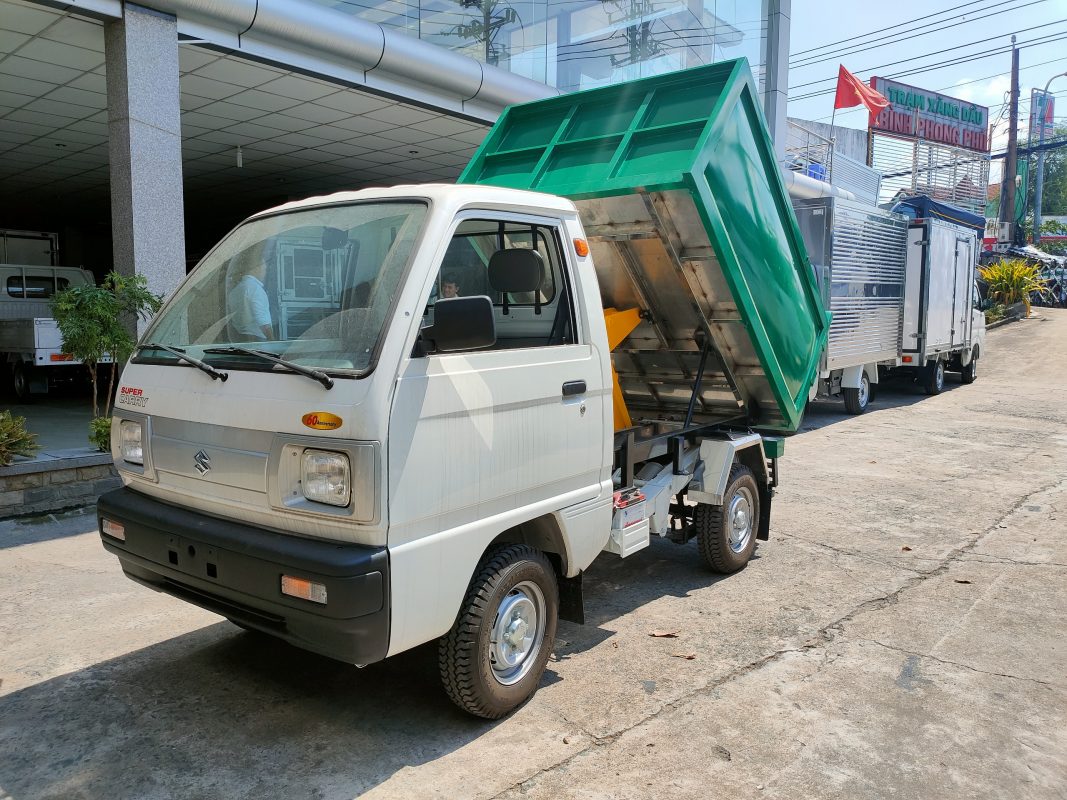 Xe tải chở rác nhỏ suzuki 500kg thùng ben